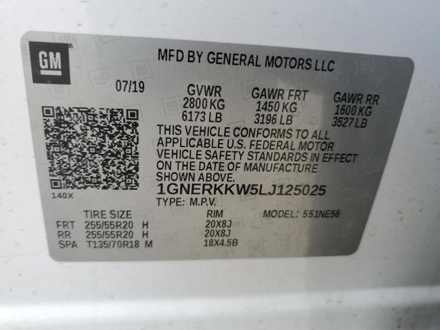 1GNERKKW5LJ125025 2020 CHEVROLET TRAVERSE - Image 12