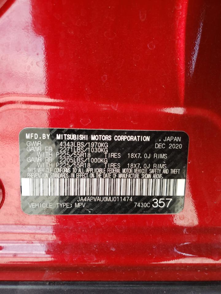 JA4APVAU0MU011474 2021 Mitsubishi Outlander Sport Se