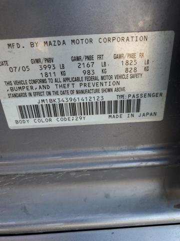 2006 Mazda 3 Hatchback VIN: JM1BK343961412123 Lot: 60747394