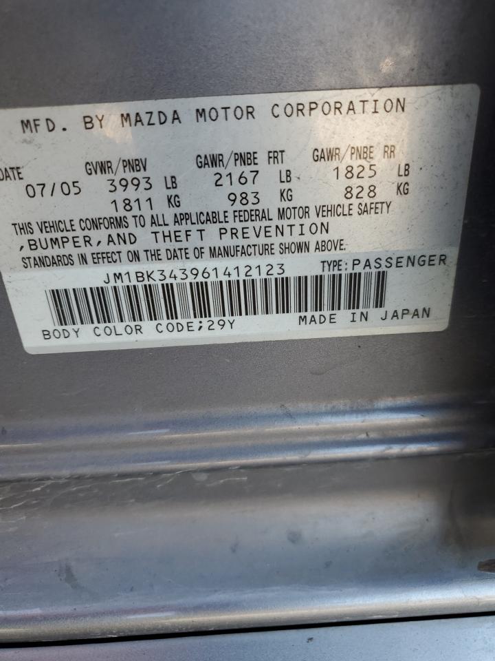 JM1BK343961412123 2006 Mazda 3 Hatchback