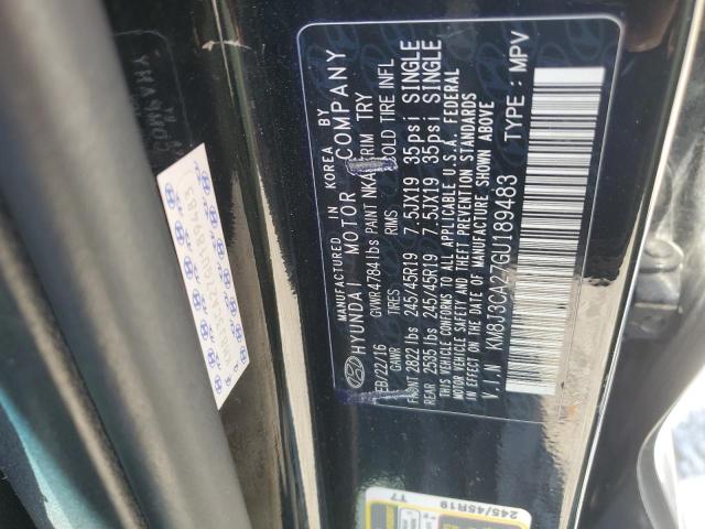 2016 Hyundai Tucson Limited VIN: KM8J3CA27GU189483 Lot: 58866314