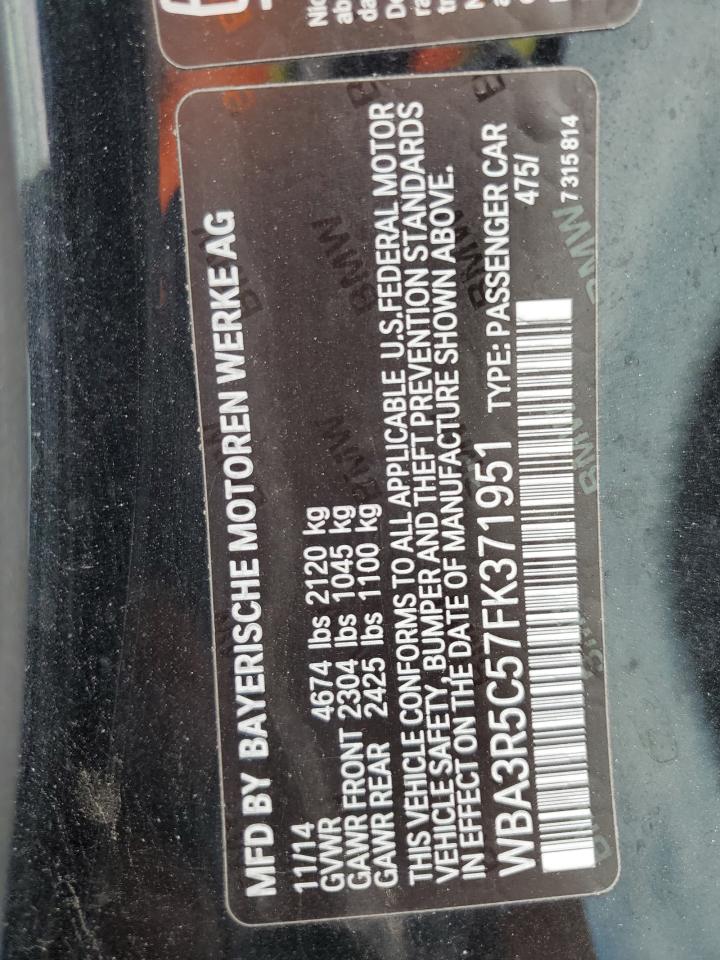 WBA3R5C57FK371951 2015 BMW 435 Xi