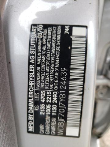 2000 Mercedes-Benz E 430 VIN: WDBJF70J7YB124639 Lot: 57130814