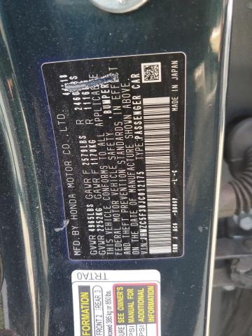 2018 Honda Clarity Touring VIN: JHMZC5F30JC012175 Lot: 59059154