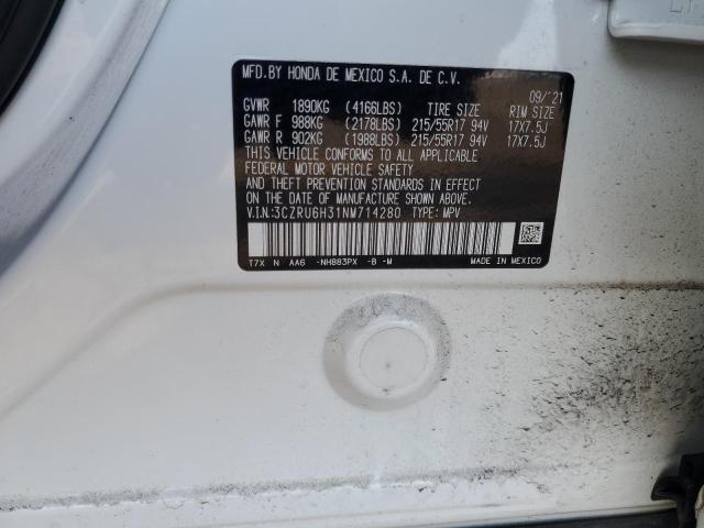 2022 Honda Hr-V Lx VIN: 3CZRU6H31NM714280 Lot: 59284704