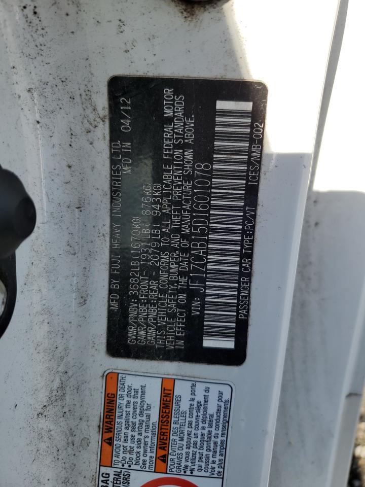 JF1ZCAB15D1601078 2013 Subaru Brz 2.0 Premium