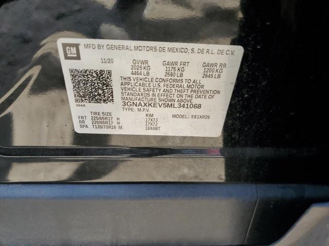 2021 Chevrolet Equinox Lt VIN: 3GNAXKEV5ML341068 Lot: 59437434