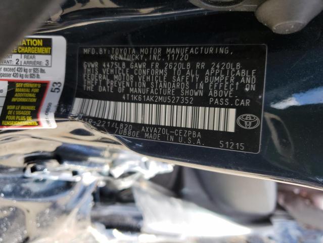 VIN 4T1K61AK2MU527352 2021 Toyota Camry, Xse no.13