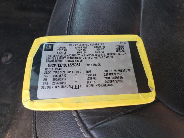 2018 Chevrolet Colorado Lt VIN: 1GCPTCE18J1225934 Lot: 58529524