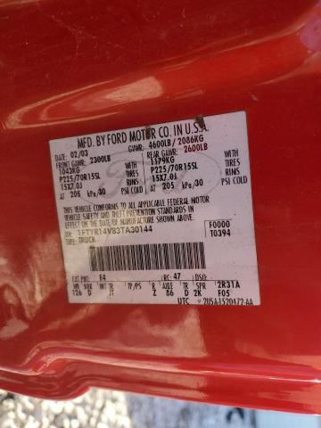 2003 Ford Ranger Super Cab VIN: 1FTYR14V83TA30144 Lot: 58649224