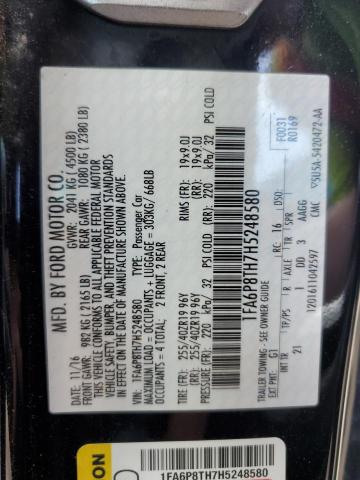 2017 Ford Mustang VIN: 1FA6P8TH7H5248580 Lot: 57059604