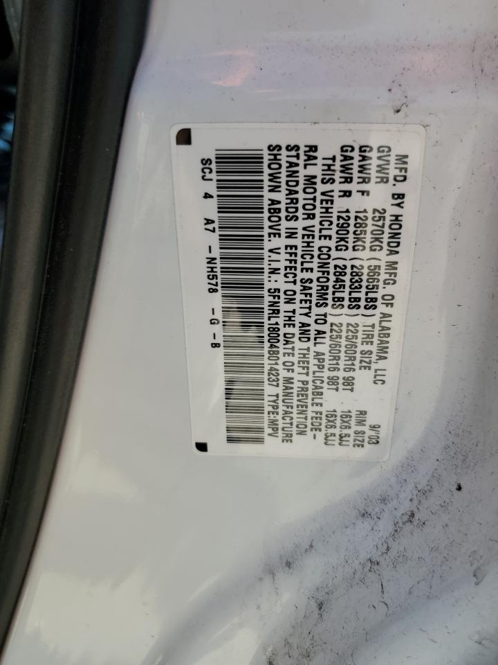 5FNRL18004B014237 2004 Honda Odyssey Exl