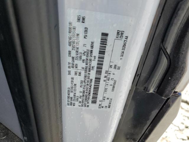 2019 Ford Transit T-250 VIN: 1FTYR1ZMXKKA07596 Lot: 60159214