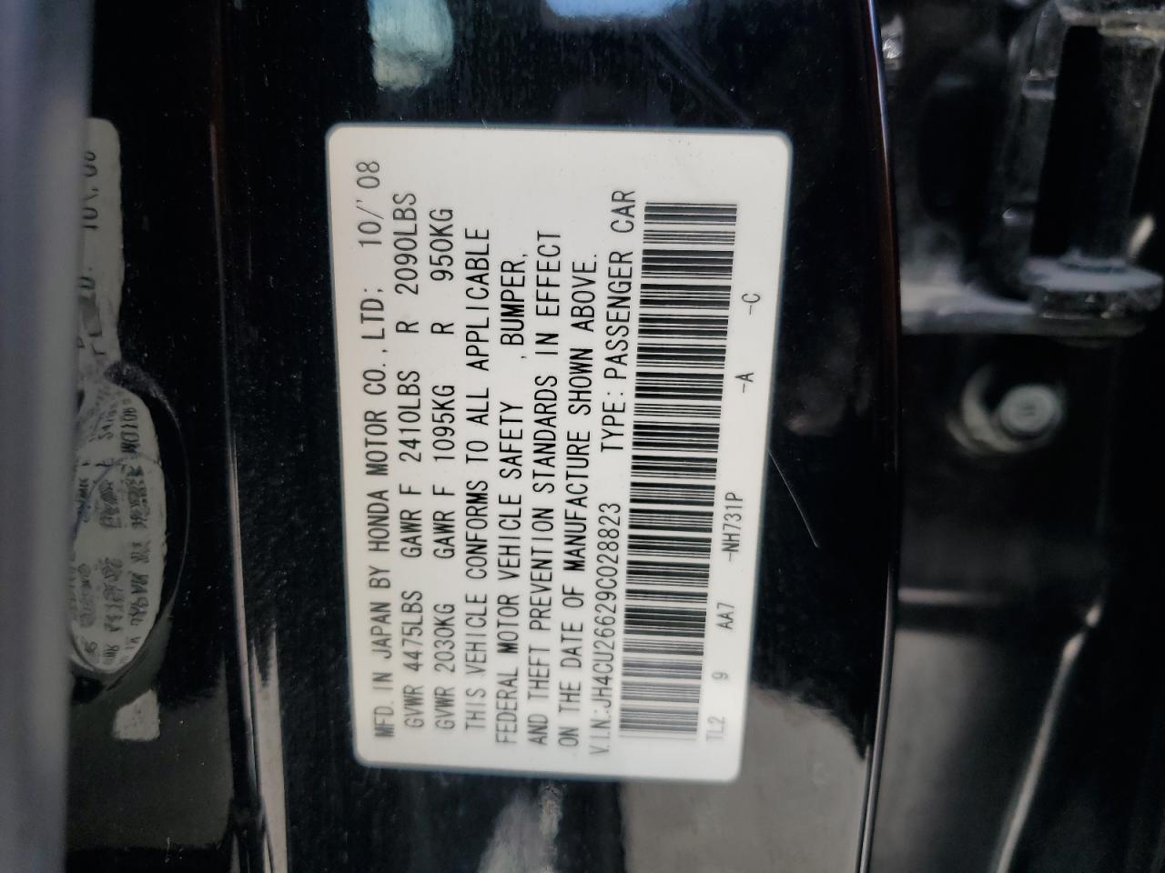 JH4CU26629C028823 2009 Acura Tsx