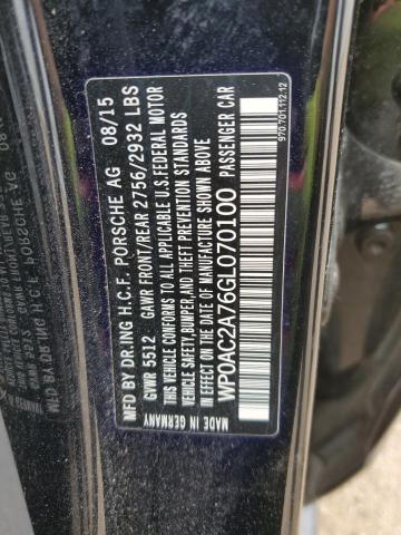 2016 PORSCHE PANAMERA T - WP0AC2A76GL070100