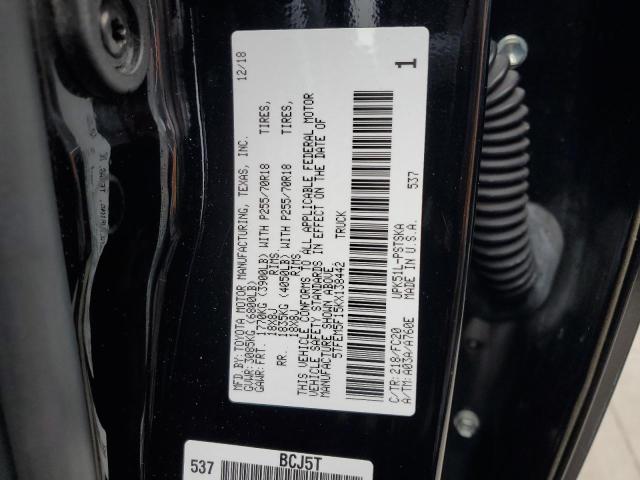 2019 Toyota Tundra Crewmax Sr5 VIN: 5TFEM5F15KX138442 Lot: 58179954