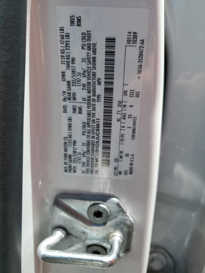 1FMCU9HD9JUC89611 2018 Ford Escape Sel