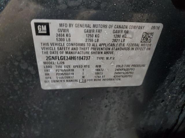 VIN 2GNFLGE34H6184737 2017 Chevrolet Equinox, Premier no.12