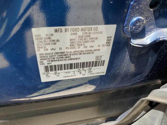 2020 Ford Explorer St VIN: 1FM5K8GC5LGB92831 Lot: 59703954