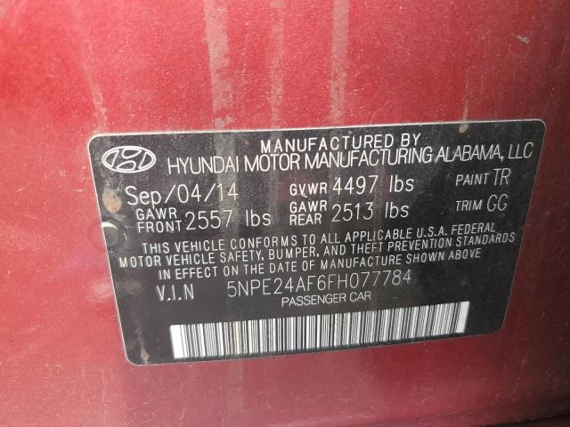 2015 Hyundai Sonata Se VIN: 5NPE24AF6FH077784 Lot: 59900104