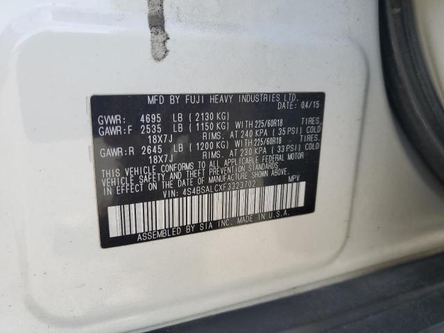 2015 SUBARU OUTBACK 2. - 4S4BSALCXF3323702