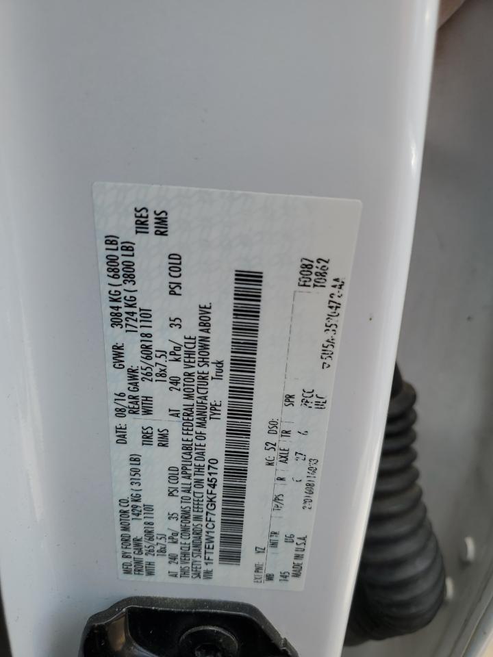 1FTEW1CF7GKF45170 2016 Ford F150 Supercrew