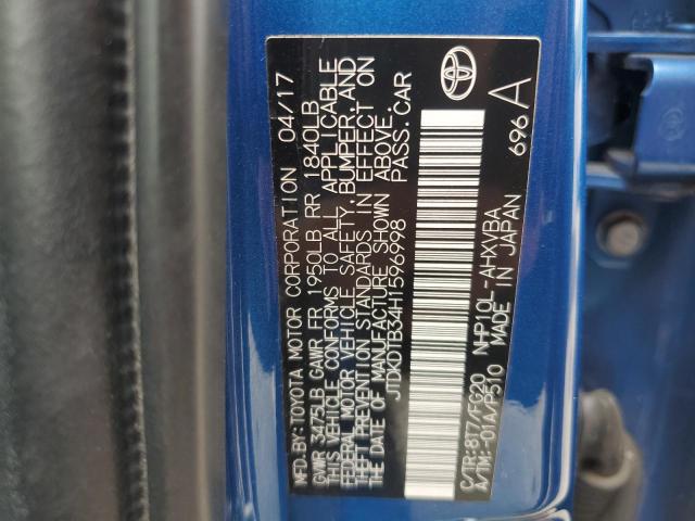 2017 Toyota Prius C VIN: JTDKDTB34H1596998 Lot: 57973304