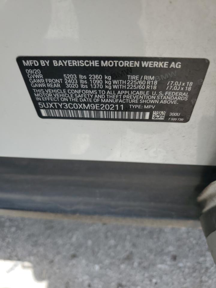 5UXTY3C0XM9E20211 2021 BMW X3 Sdrive30I