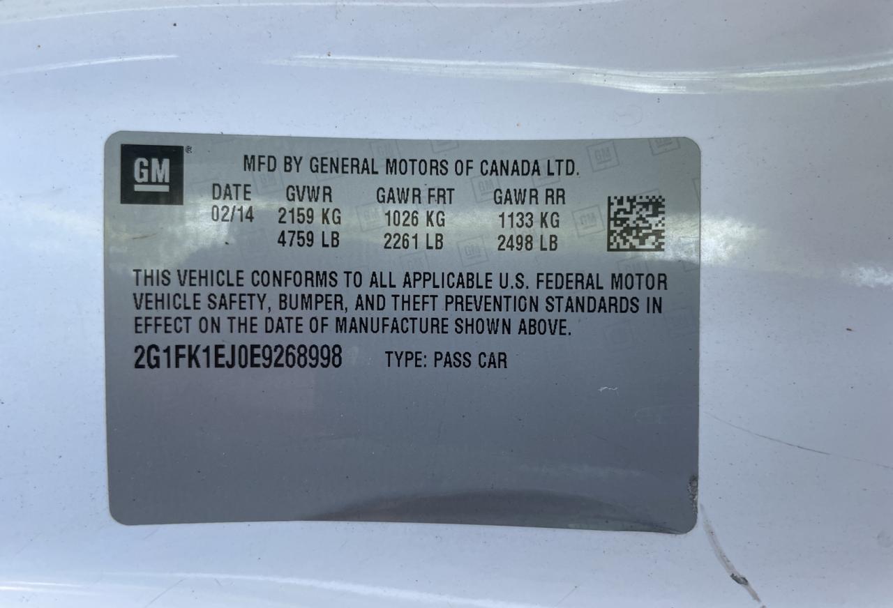 2G1FK1EJ0E9268998 2014 Chevrolet Camaro 2Ss