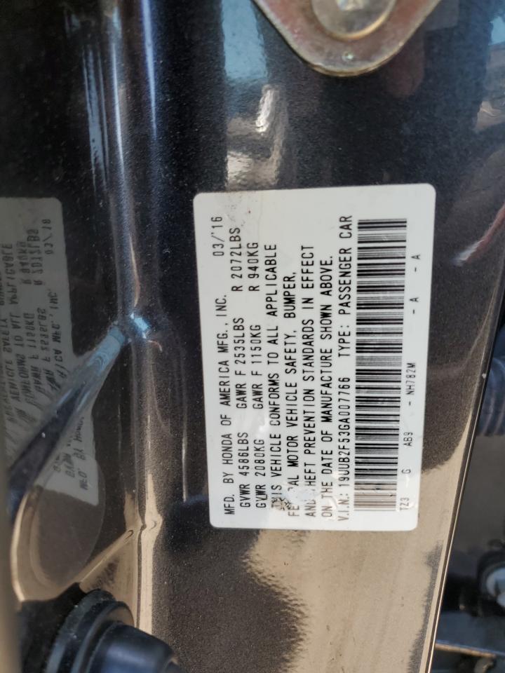 19UUB2F53GA007766 2016 Acura Tlx Tech