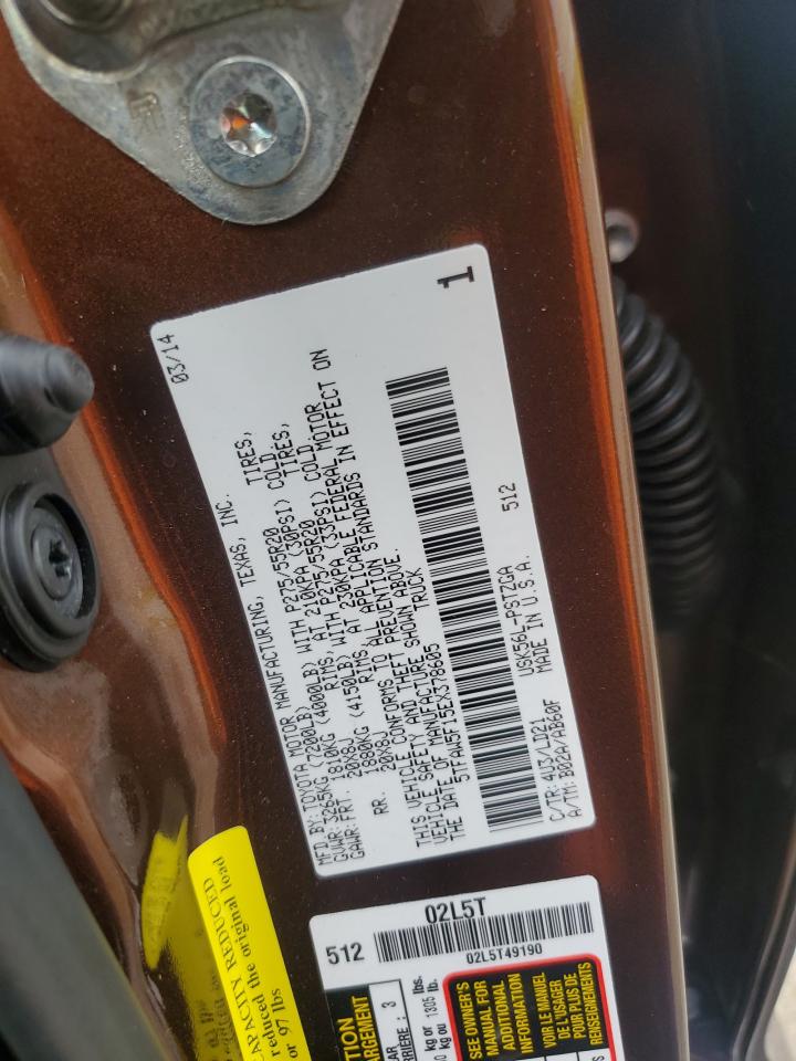 5TFAW5F15EX378605 2014 Toyota Tundra Crewmax Platinum