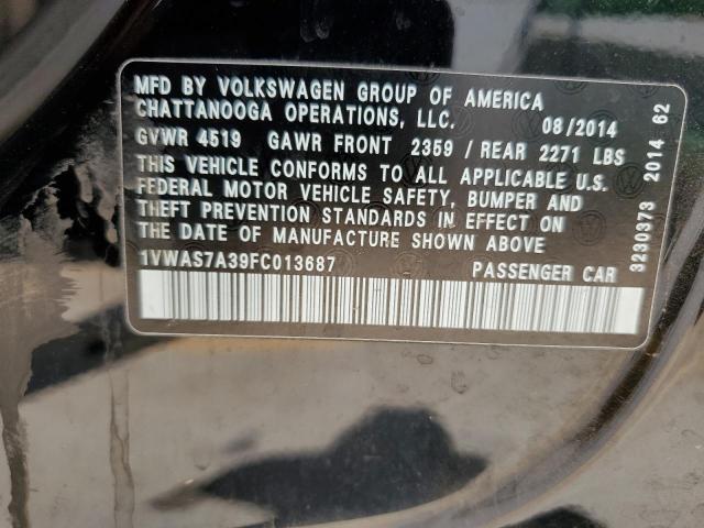 1VWAS7A39FC013687 2015 VOLKSWAGEN PASSAT - Image 12