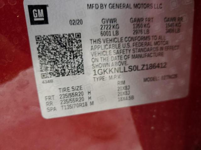 2020 GMC Acadia At4 VIN: 1GKKNLLS0LZ186412 Lot: 57264974