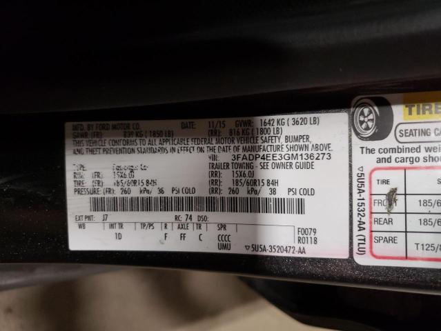 2016 FORD FIESTA SE - 3FADP4EE3GM136273