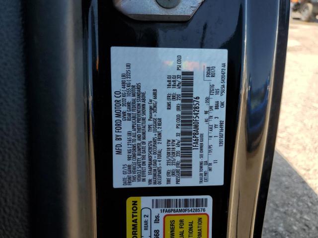 2015 Ford Mustang VIN: 1FA6P8AM0F5428576 Lot: 58179774