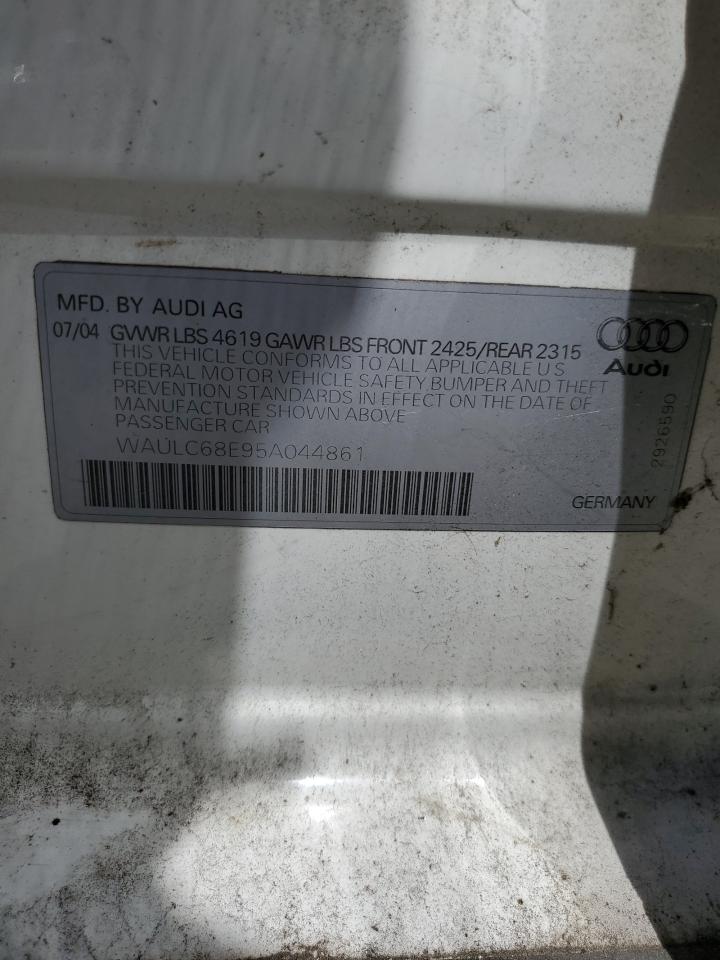 WAULC68E95A044861 2005 Audi A4 1.8T Quattro