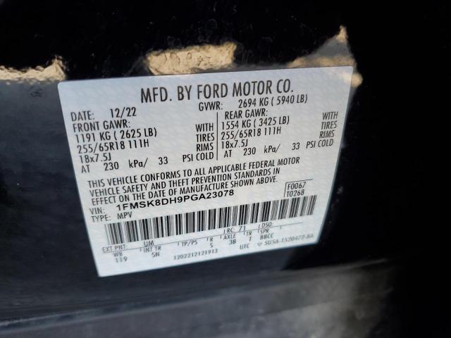 2023 FORD EXPLORER X - 1FMSK8DH9PGA23078