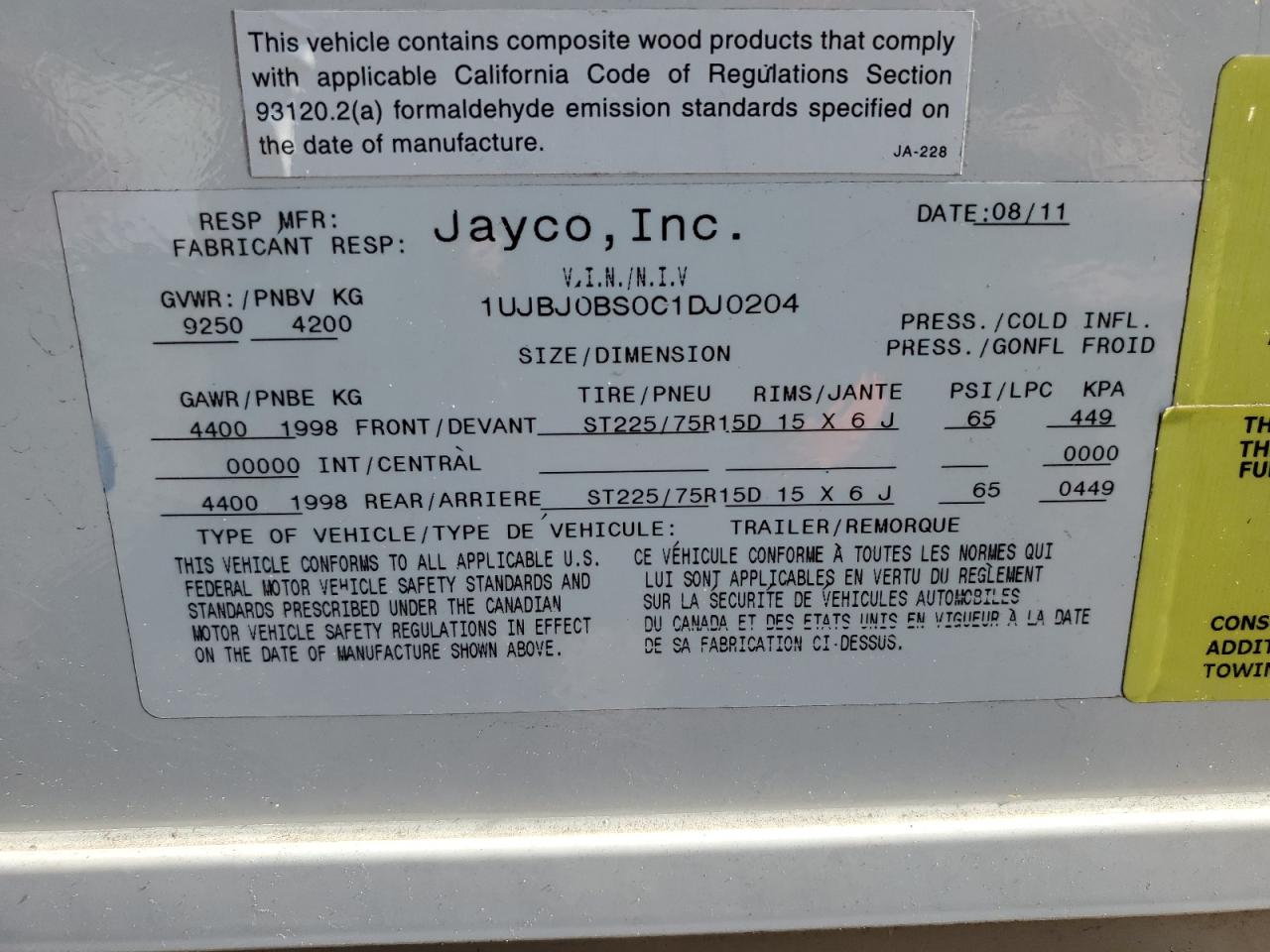 Lot #2935887834 2012 JAYCO EAGLE