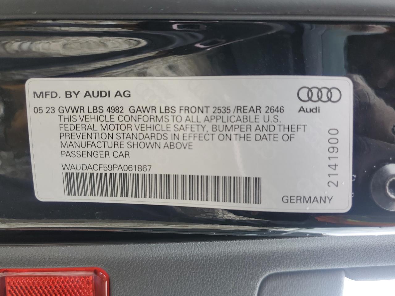 2023 Audi A5 Premium 45 vin: WAUDACF59PA061867