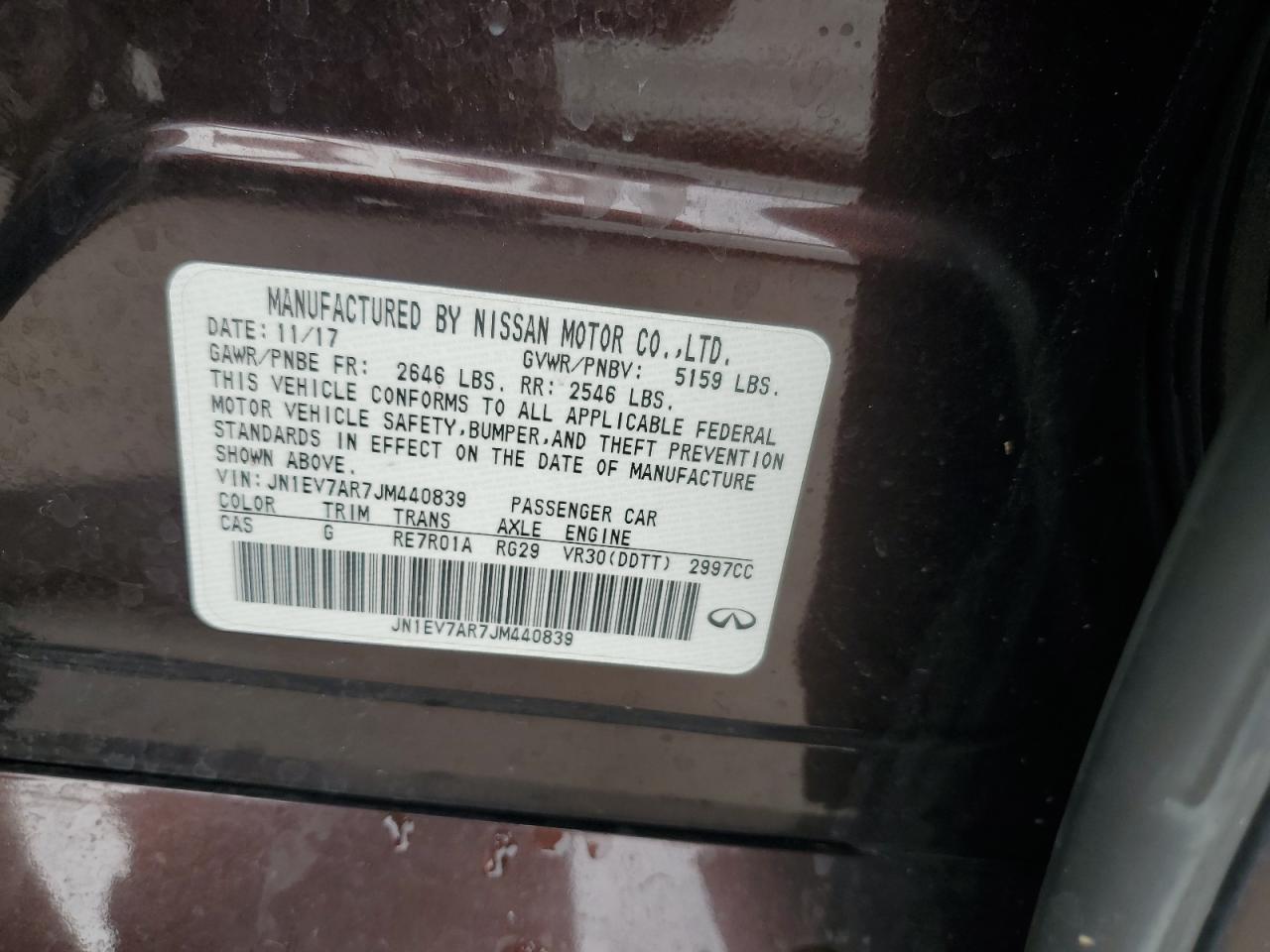 JN1EV7AR7JM440839 2018 Infiniti Q50 Luxe