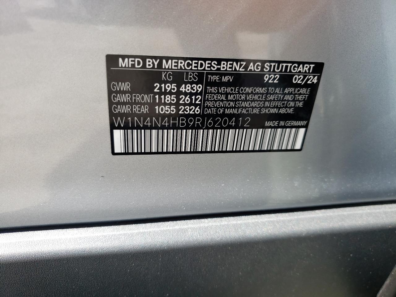 W1N4N4HB9RJ620412 2024 Mercedes-Benz Gla 250 4Matic