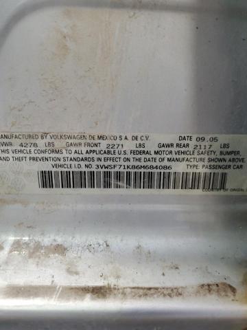 2006 Volkswagen Jetta 2.5 Option Package 1 VIN: 3VWSF71K86M684086 Lot: 59239764