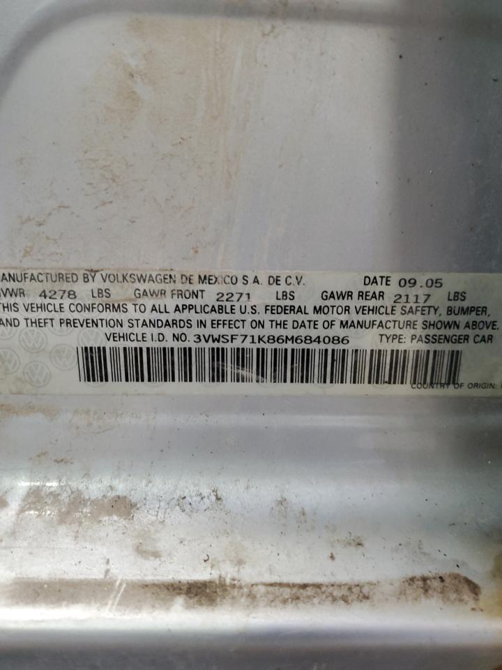 3VWSF71K86M684086 2006 Volkswagen Jetta 2.5 Option Package 1