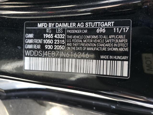 WDDSJ4EB7JN616246 2018 Mercedes-Benz Cla 250