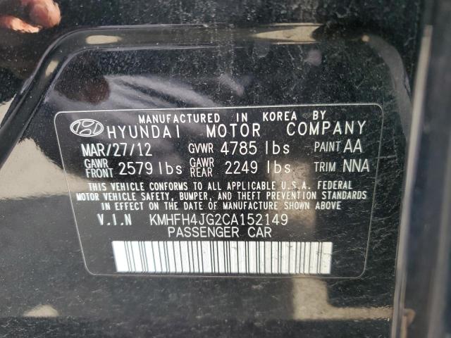 2012 Hyundai Azera Gls VIN: KMHFH4JG2CA152149 Lot: 55485134