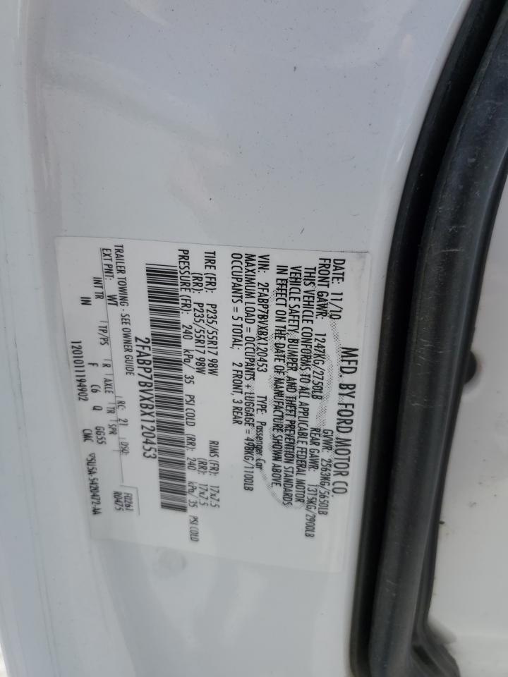 2FABP7BVXBX120453 2011 Ford Crown Victoria Police Interceptor