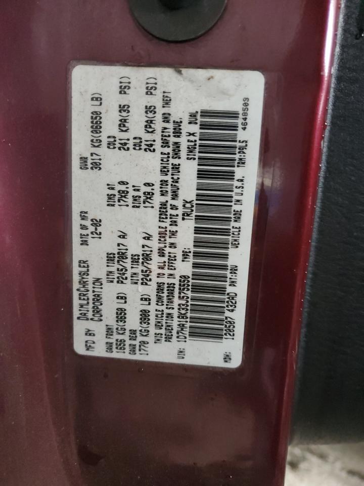 1D7HA18K33J575550 2003 Dodge Ram 1500 St