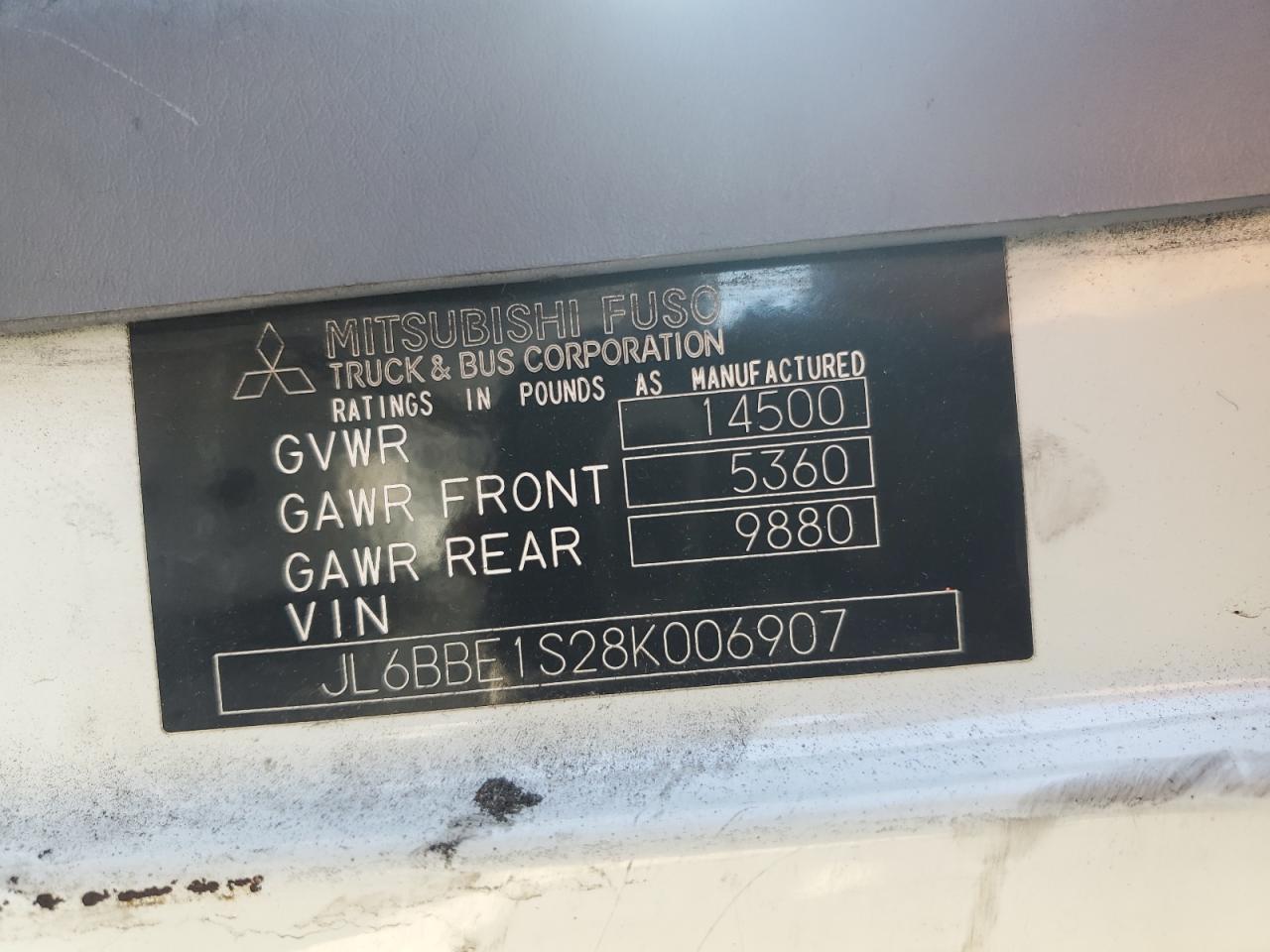 JL6BBE1S28K006907 2008 Mitsubishi Fuso Truck Of America Inc Fe 84D