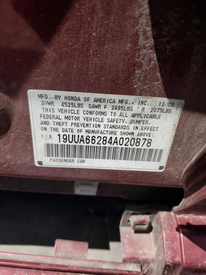 19UUA66284A020878 2004 Acura Tl