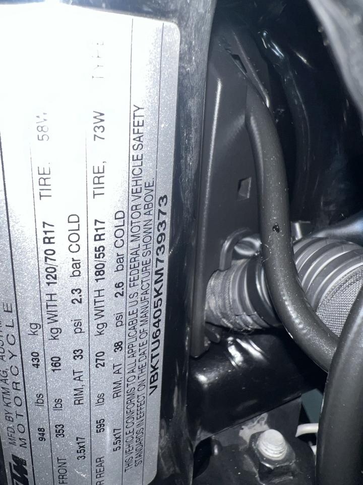 VBKTU6405KM739373 2019 Ktm 790 Duke